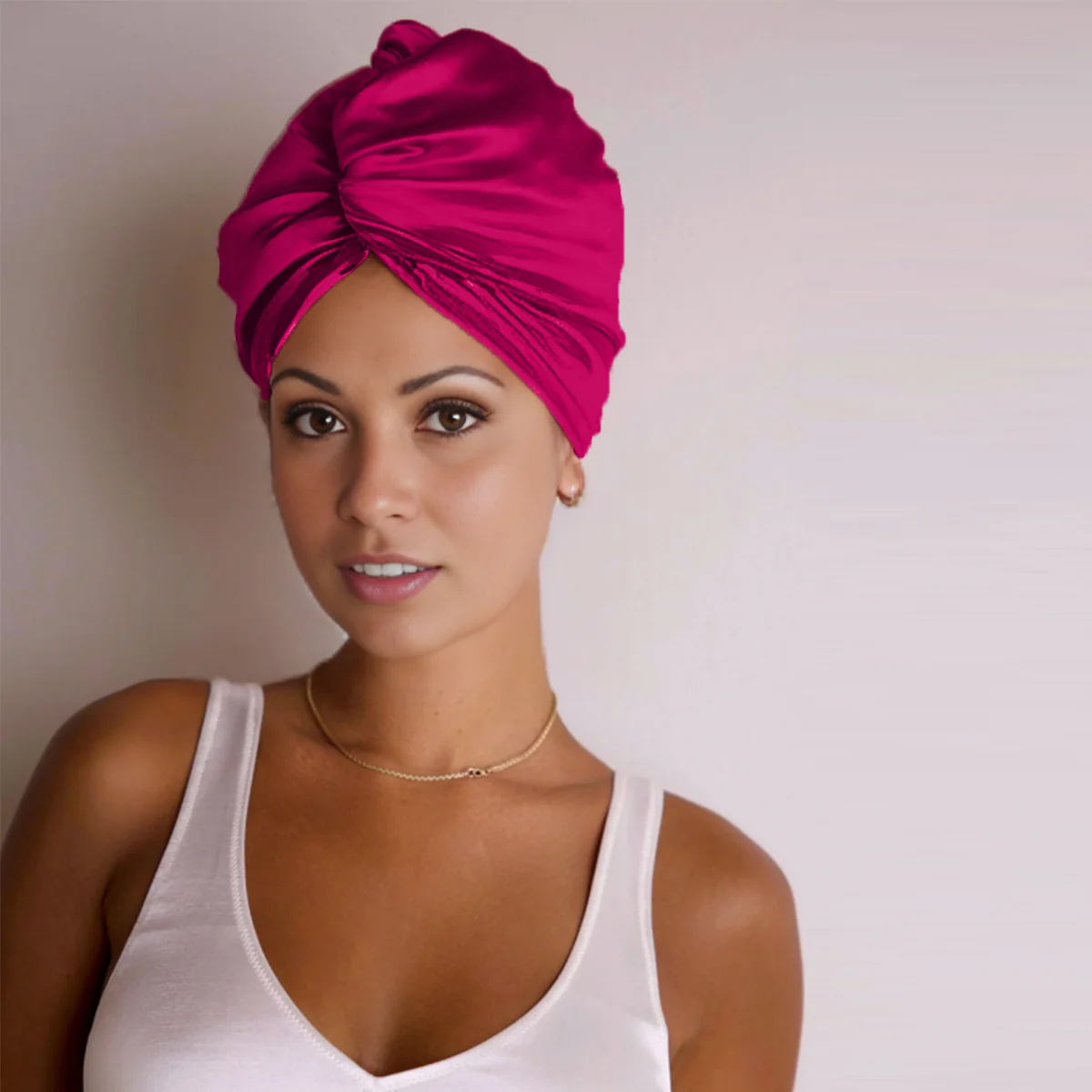 100% Mulberry Silk Head Turban Hair Wrap with Hyaluronic Acid Inside - Mimi's Hair Designs