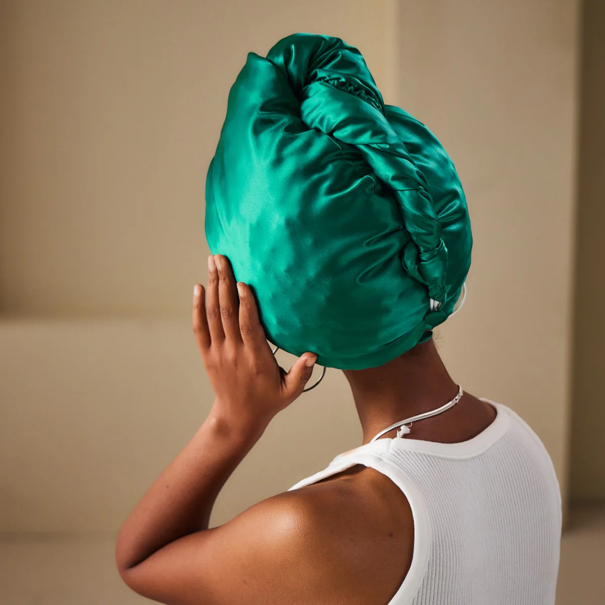 100% Mulberry Silk Head Turban Hair Wrap with Hyaluronic Acid Inside - Mimi's Hair Designs