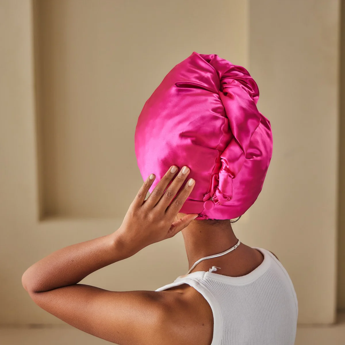 100% Mulberry Silk Head Turban Hair Wrap with Hyaluronic Acid Inside - Mimi's Hair Designs
