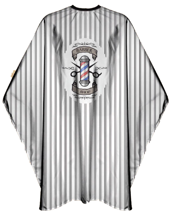 Striped Barber Pole Cutting Cape (C) - Mimi's Hair Designs