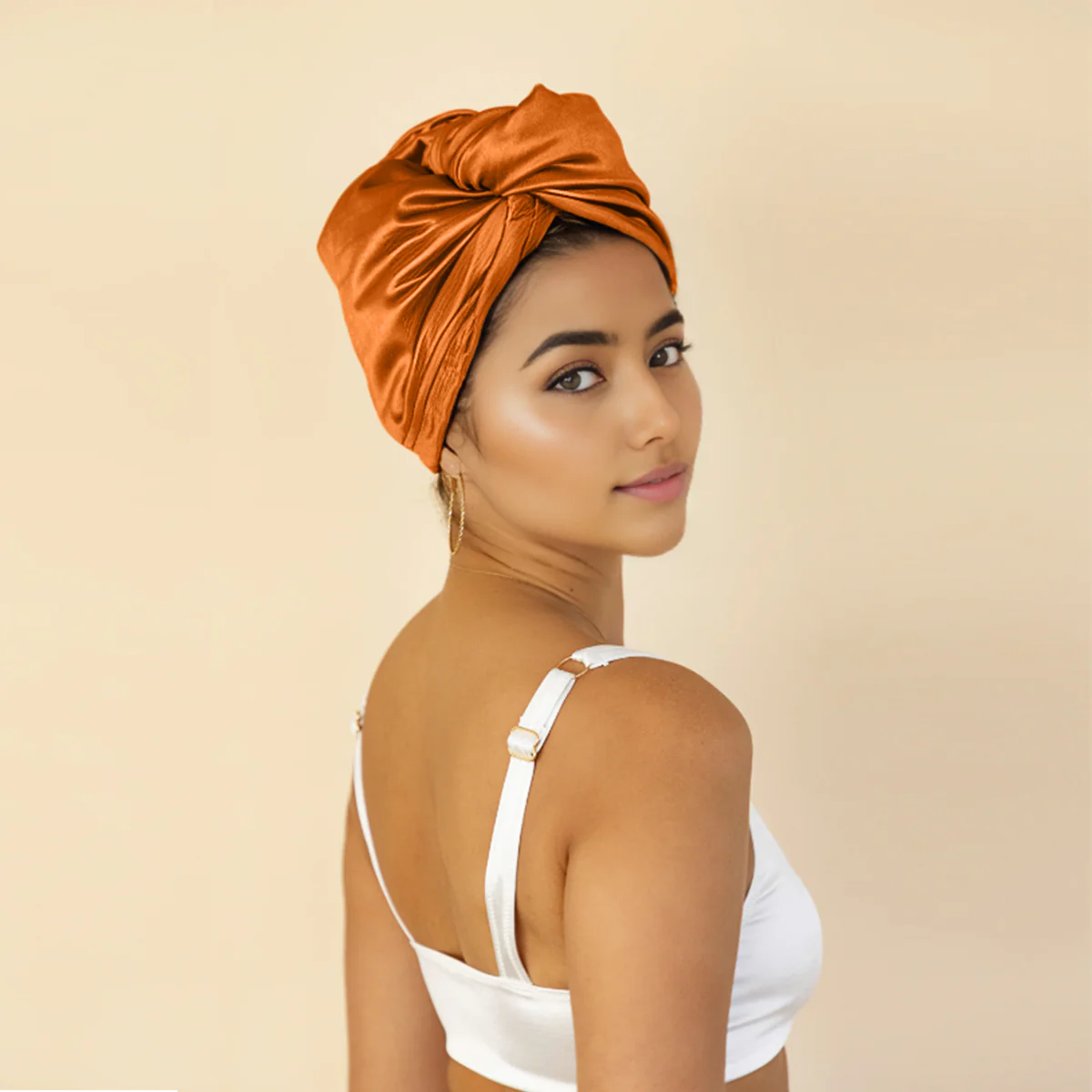 100% Mulberry Silk Head Turban Hair Wrap with Hyaluronic Acid Inside - Mimi's Hair Designs