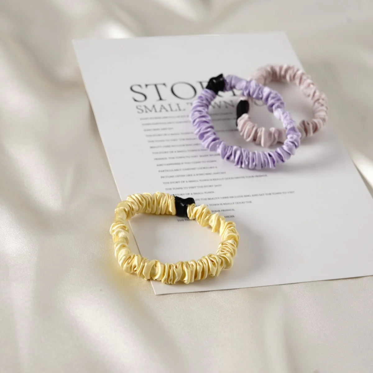 Mulberry Silk Skinny Scrunchies - Mimi's Hair Designs