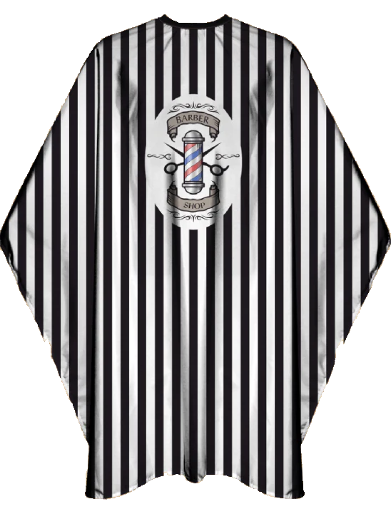 Striped Barber Pole Cutting Cape (A) - Mimi's Hair Designs