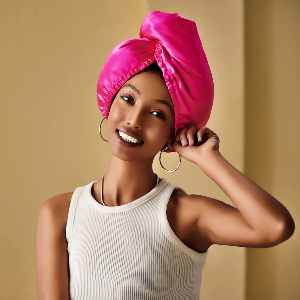 100% Mulberry Silk Head Turban Hair Wrap with Hyaluronic Acid Inside - Mimi's Hair Designs