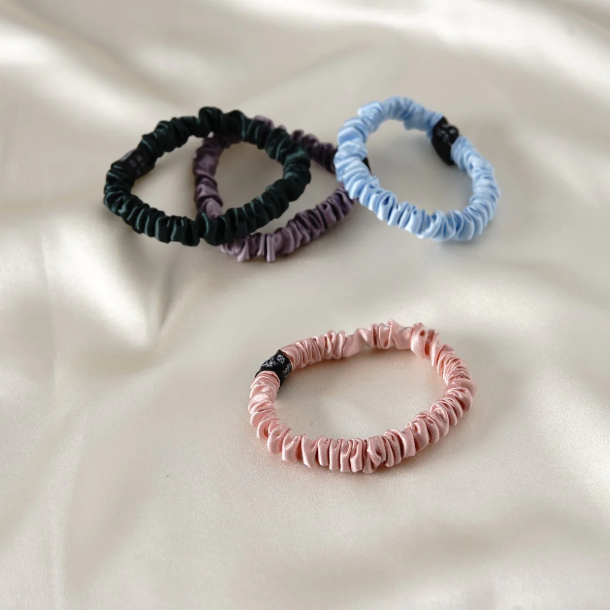 Mulberry Silk Skinny Scrunchies - Mimi's Hair Designs