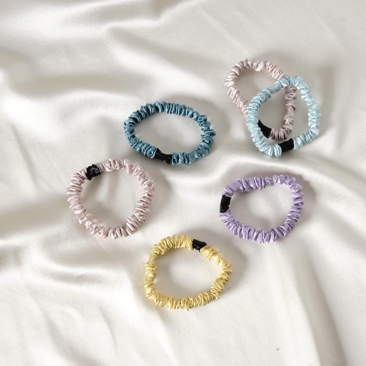 Mulberry Silk Skinny Scrunchies - Mimi's Hair Designs