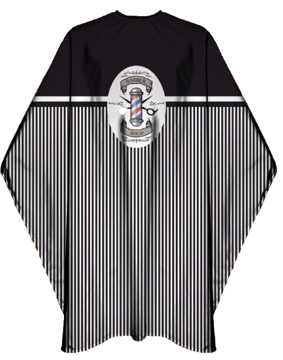 Striped Barber Pole Cutting Cape (B) - Mimi's Hair Designs