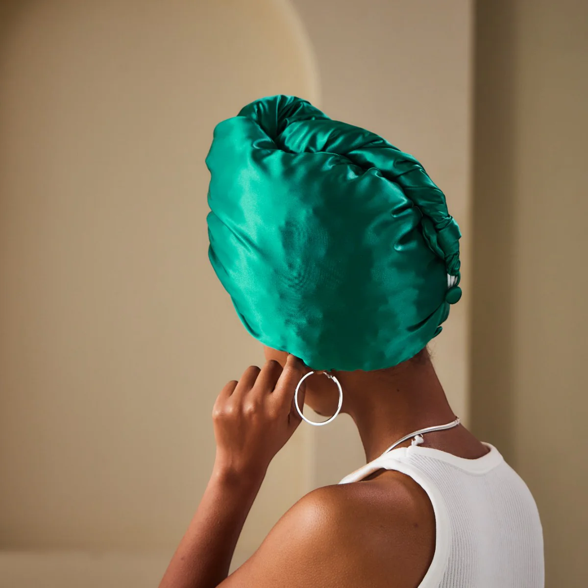 100% Mulberry Silk Head Turban Hair Wrap with Hyaluronic Acid Inside - Mimi's Hair Designs